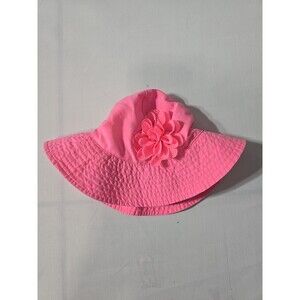 Carter's Hot Pink Baby Girl Sun Hat Size 0-9 Months